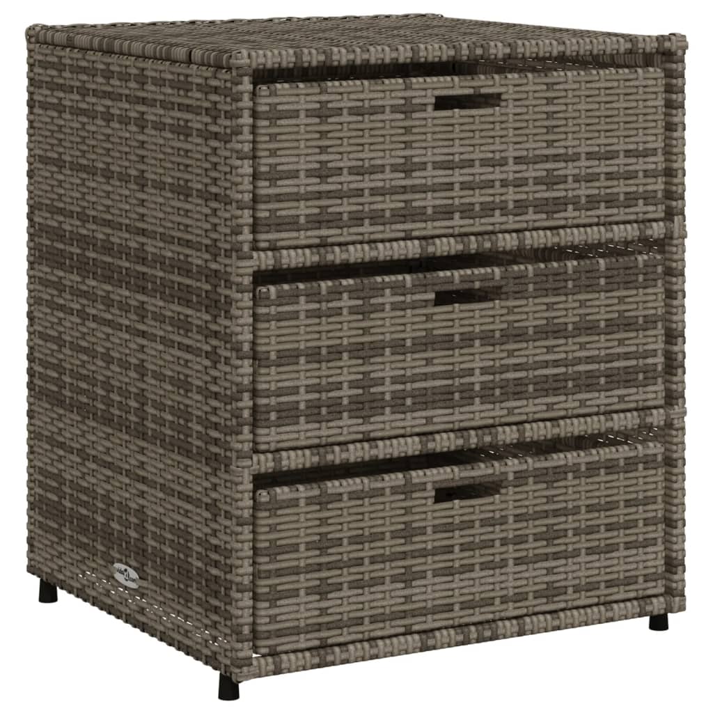 Gartenschrank Grau 55x59x69 cm Poly Rattan - Pazzar.ch