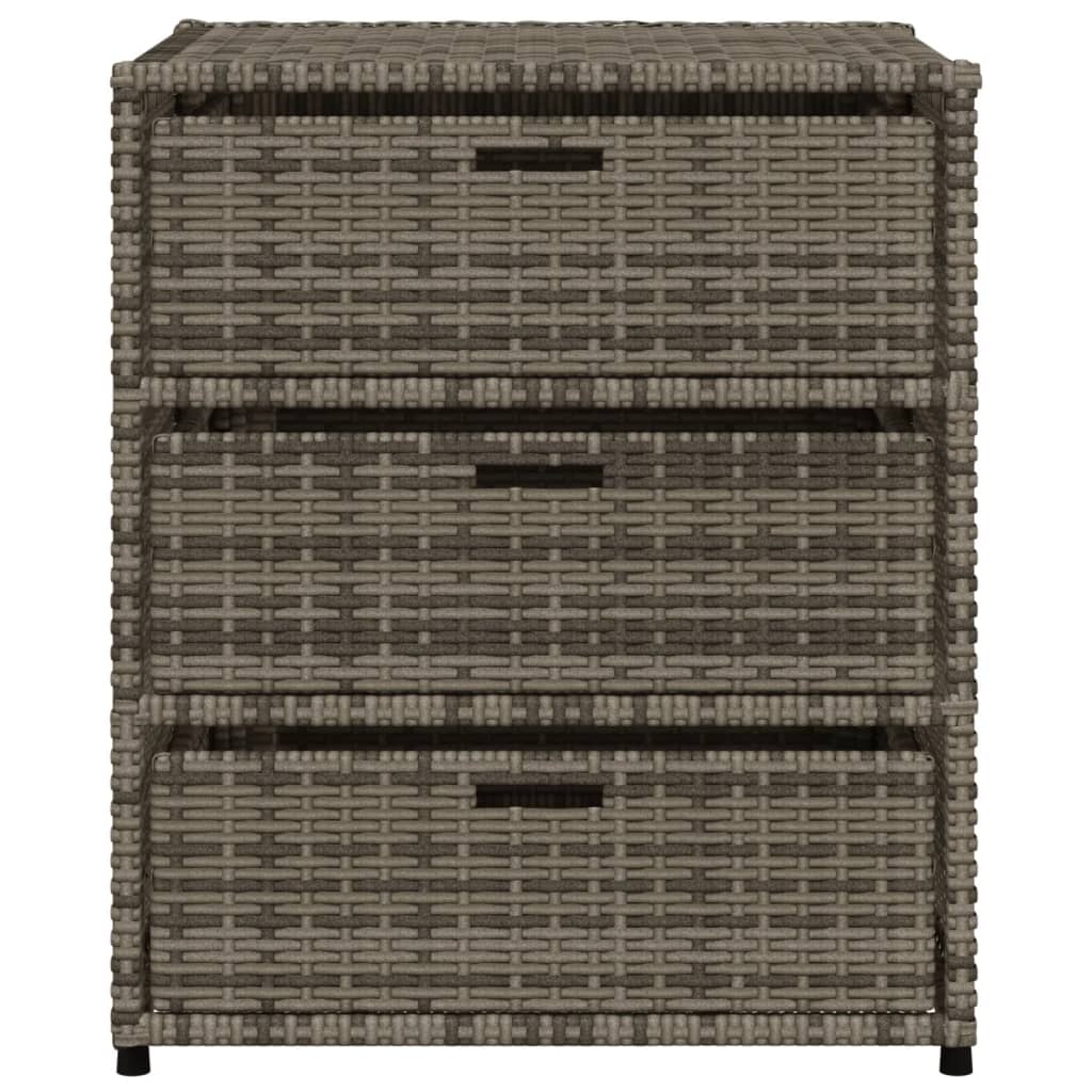 Gartenschrank Grau 55x59x69 cm Poly Rattan - Pazzar.ch
