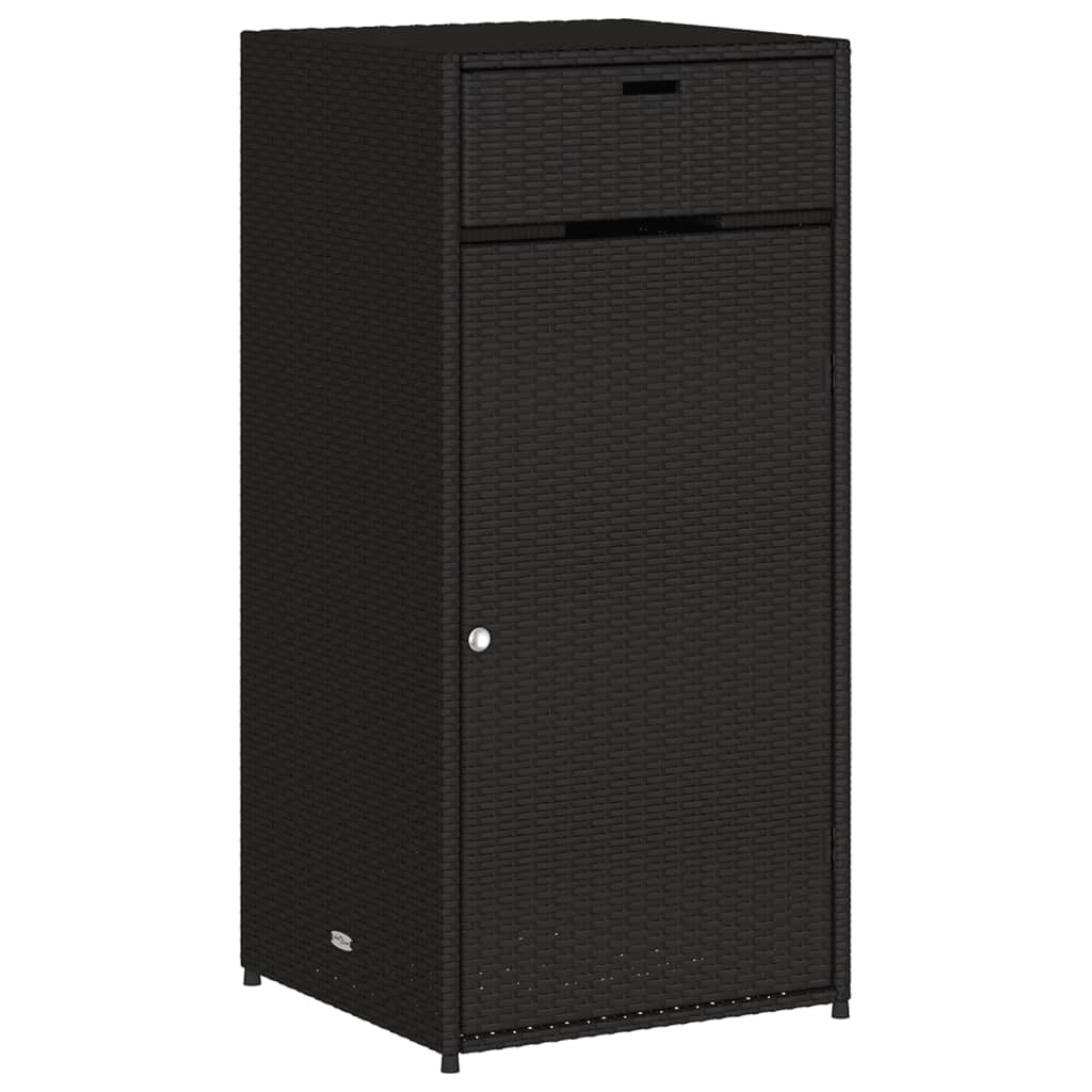 Gartenschrank Schwarz 55x55x111 cm Poly Rattan - Pazzar.ch