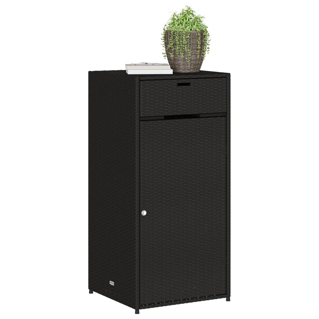 Gartenschrank Schwarz 55x55x111 cm Poly Rattan - Pazzar.ch