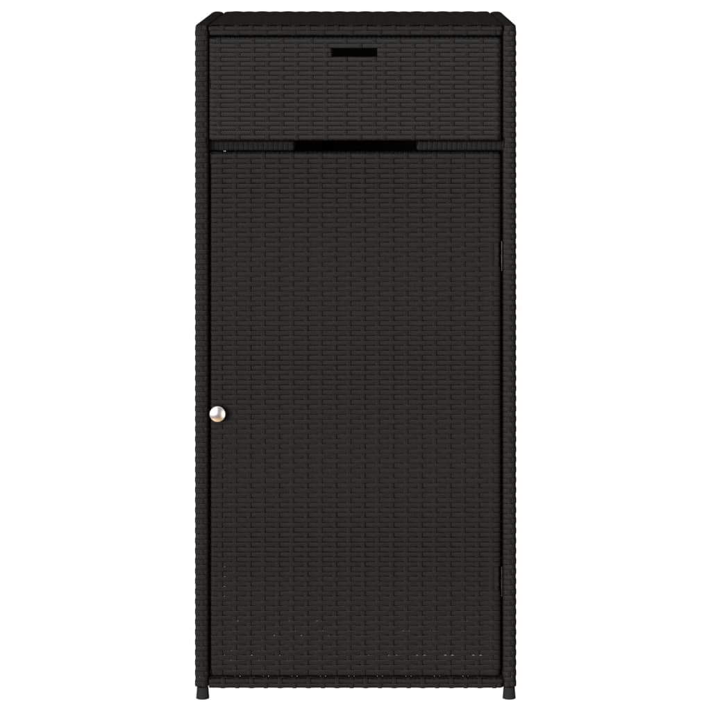 Gartenschrank Schwarz 55x55x111 cm Poly Rattan - Pazzar.ch