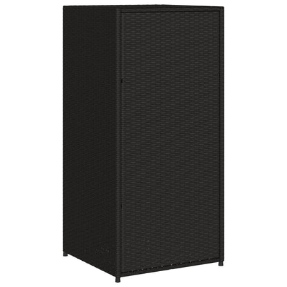 Gartenschrank Schwarz 55x55x111 cm Poly Rattan - Pazzar.ch