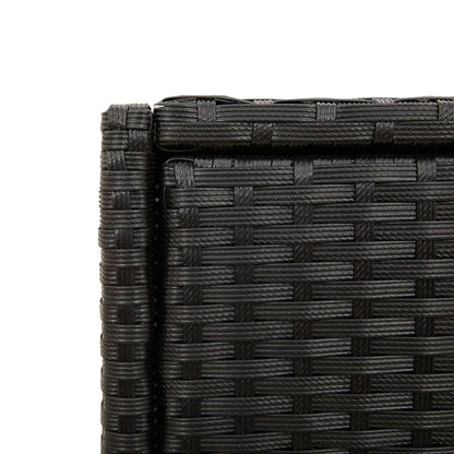 Gartenschrank Schwarz 55x55x111 cm Poly Rattan - Pazzar.ch