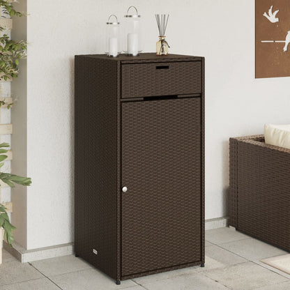 Gartenschrank Braun 55x55x111 cm Poly Rattan - Pazzar.ch