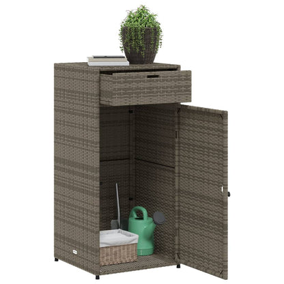 Gartenschrank Grau 55x55x111 cm Poly Rattan - Pazzar.ch