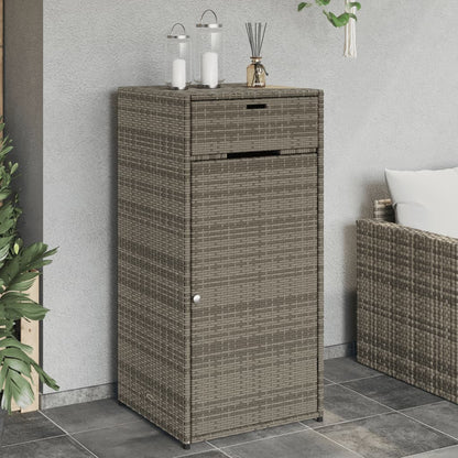 Gartenschrank Grau 55x55x111 cm Poly Rattan - Pazzar.ch
