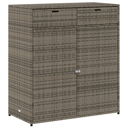 Gartenschrank Grau 105x55x113 cm Poly Rattan - Pazzar.ch