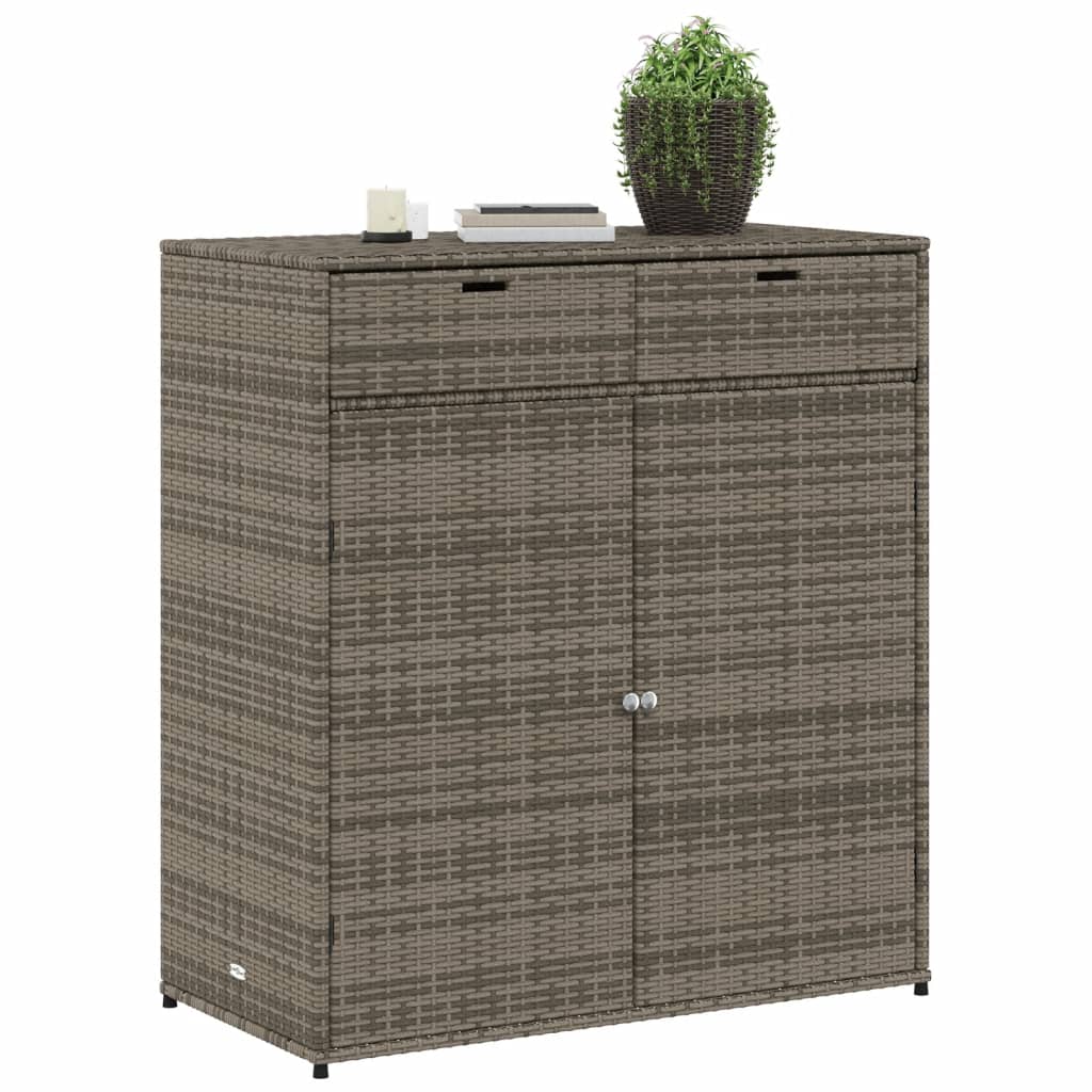 Gartenschrank Grau 105x55x113 cm Poly Rattan - Pazzar.ch