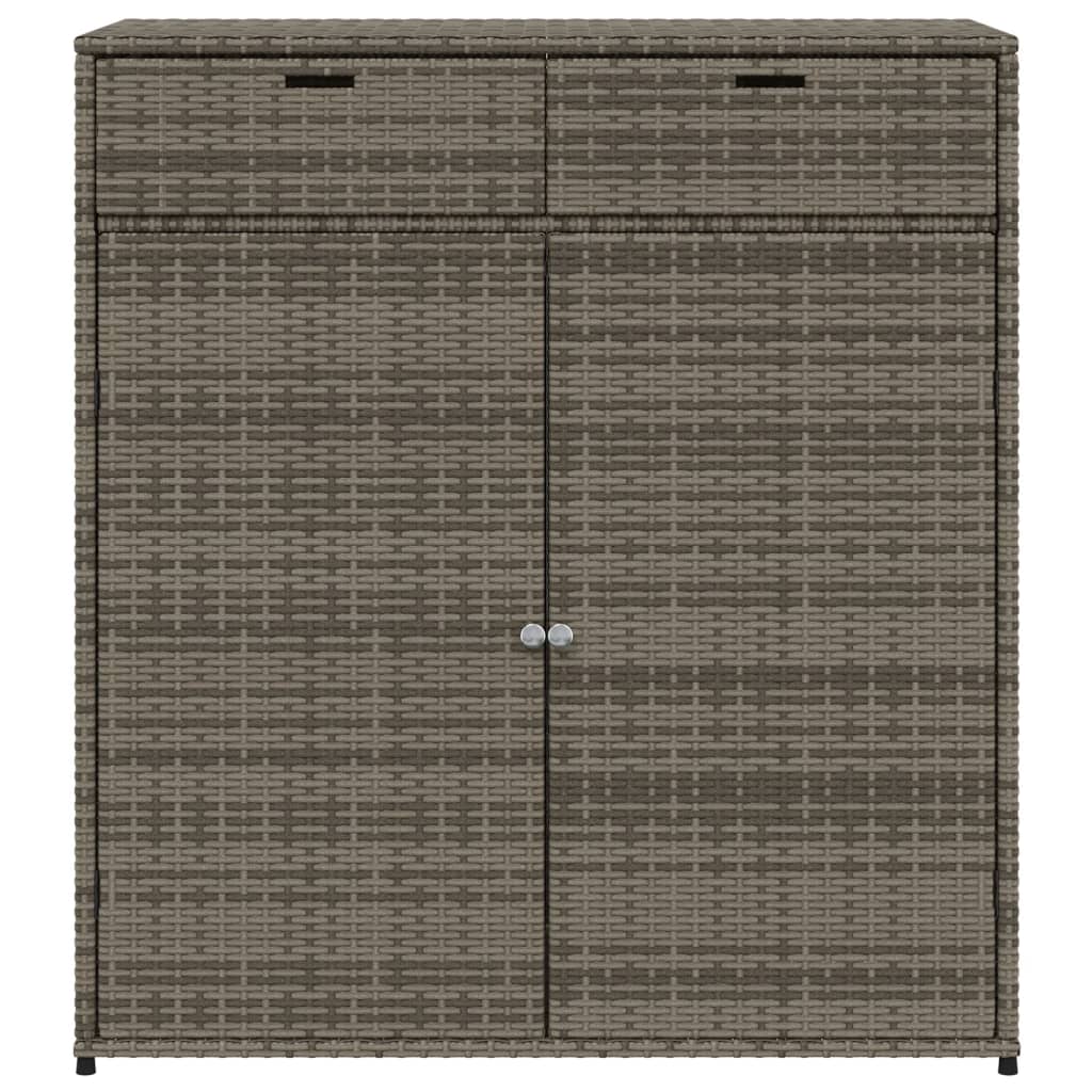 Gartenschrank Grau 105x55x113 cm Poly Rattan - Pazzar.ch