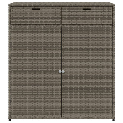 Gartenschrank Grau 105x55x113 cm Poly Rattan - Pazzar.ch