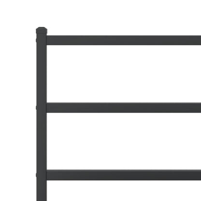 Bettgestell mit Kopfteil Metall Schwarz 140x190 cm - Pazzar.ch