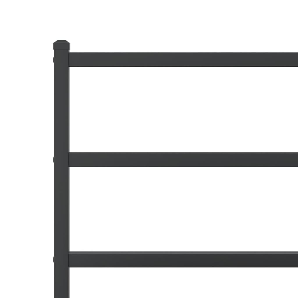 Bettgestell mit Kopfteil Metall Schwarz 140x200 cm - Pazzar.ch