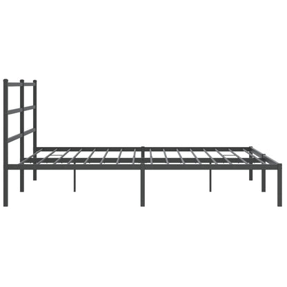 Bettgestell mit Kopfteil Metall Schwarz 183x213 cm - Pazzar.ch