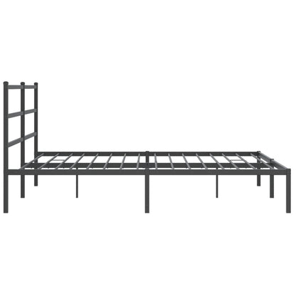 Bettgestell mit Kopfteil Metall Schwarz 193x203 cm - Pazzar.ch