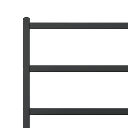 Bettgestell mit Kopf- und Fußteil Metall Schwarz 183x213 cm - Pazzar.ch