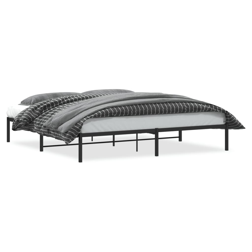 Bettgestell Metall Schwarz 193x203 cm - Pazzar.ch