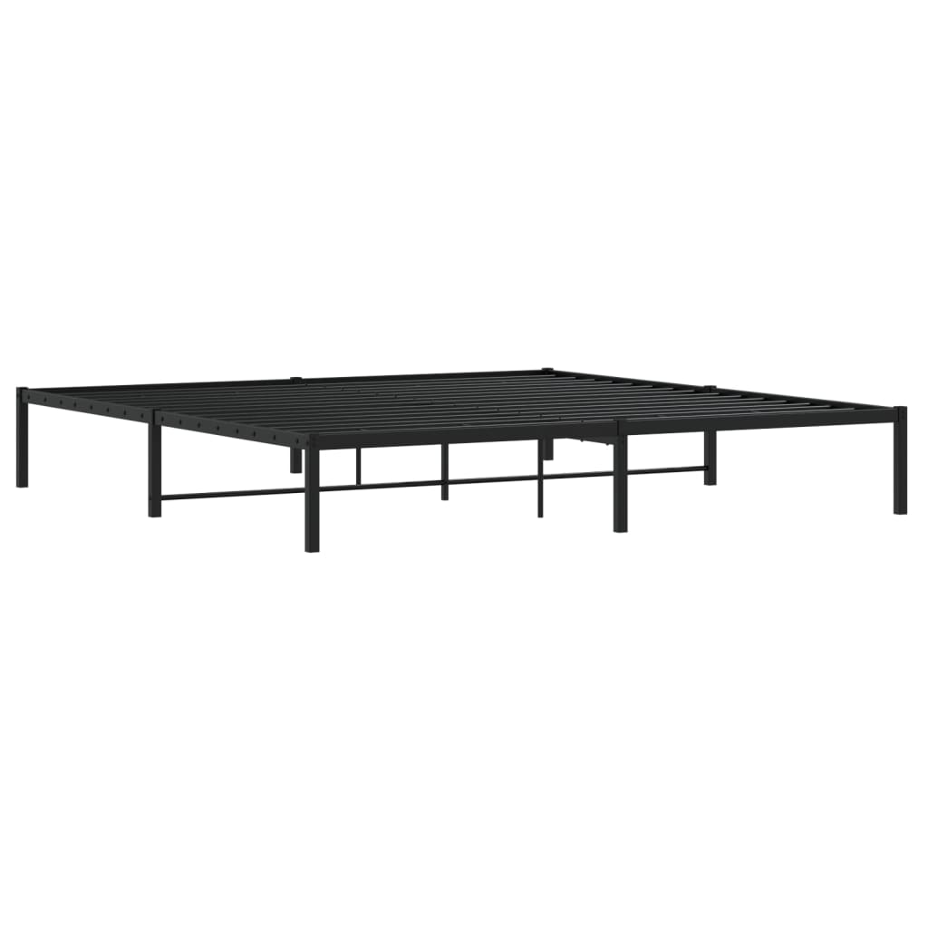 Bettgestell Metall Schwarz 193x203 cm - Pazzar.ch