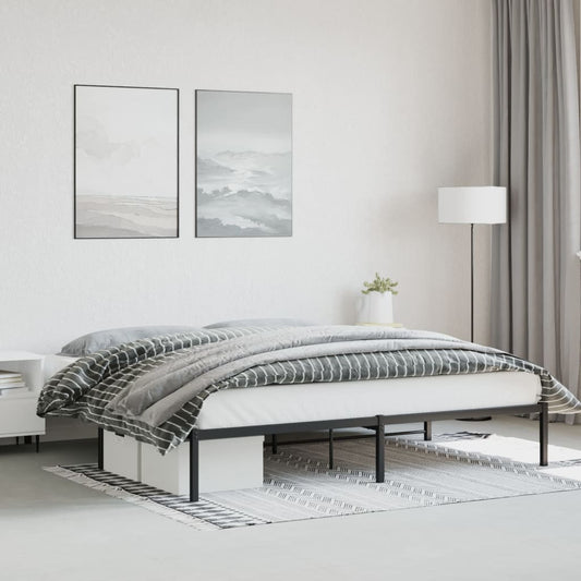 Bettgestell Metall Schwarz 193x203 cm - Pazzar.ch