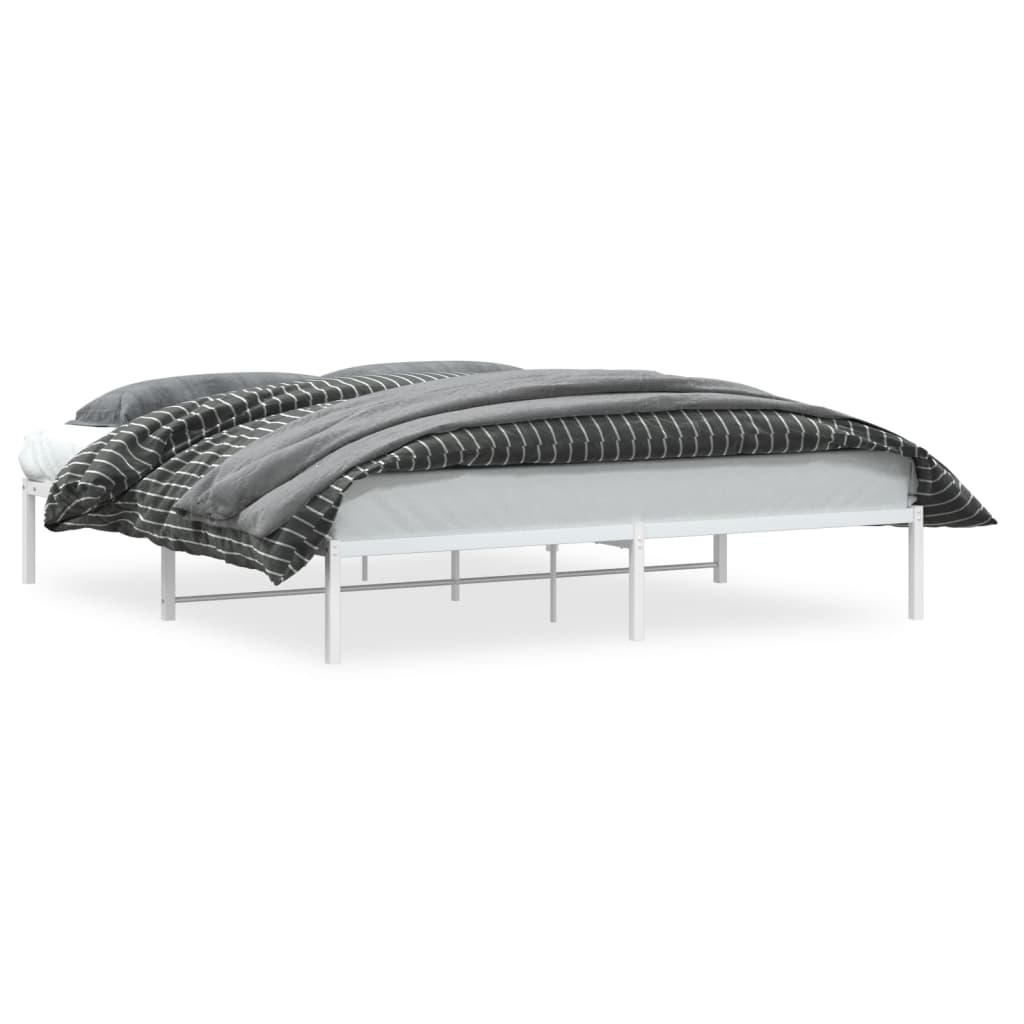 Bettgestell Metall Weiß 183x213 cm - Pazzar.ch
