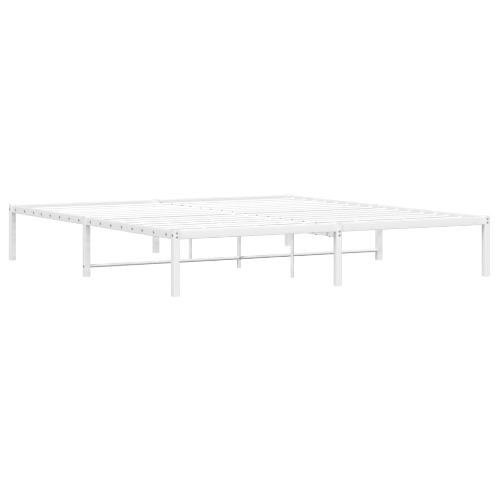 Bettgestell Metall Weiß 183x213 cm - Pazzar.ch