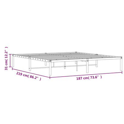 Bettgestell Metall Weiß 183x213 cm - Pazzar.ch