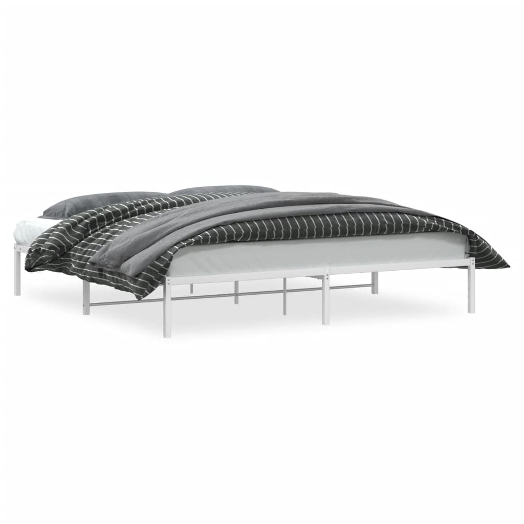 Bettgestell Metall Weiß 193x203 cm - Pazzar.ch