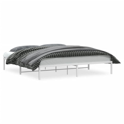 Bettgestell Metall Weiß 193x203 cm - Pazzar.ch