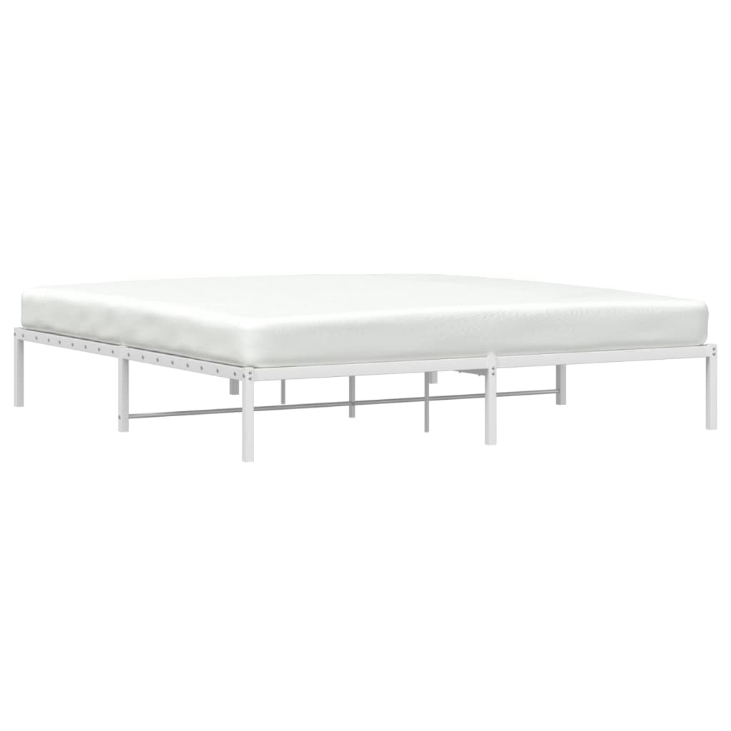 Bettgestell Metall Weiß 193x203 cm - Pazzar.ch
