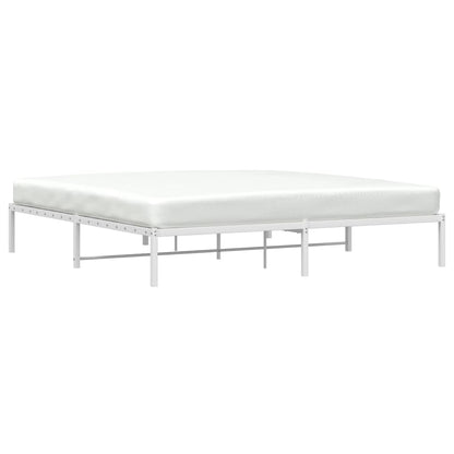 Bettgestell Metall Weiß 193x203 cm - Pazzar.ch