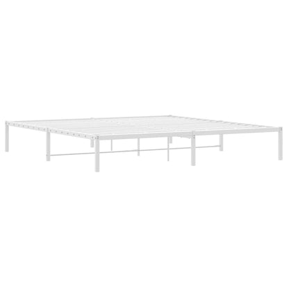 Bettgestell Metall Weiß 193x203 cm - Pazzar.ch