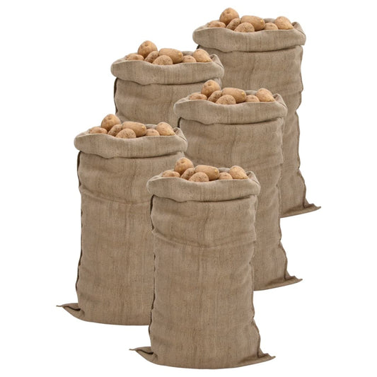 Jutesäcke 5 Stk. 65x135 cm 100% Jute 340 g/m² - Pazzar.ch