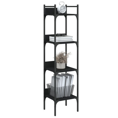 Bücherregal 4 Böden Schwarz 35x30x138,5 cm Holzwerkstoff - Pazzar.ch