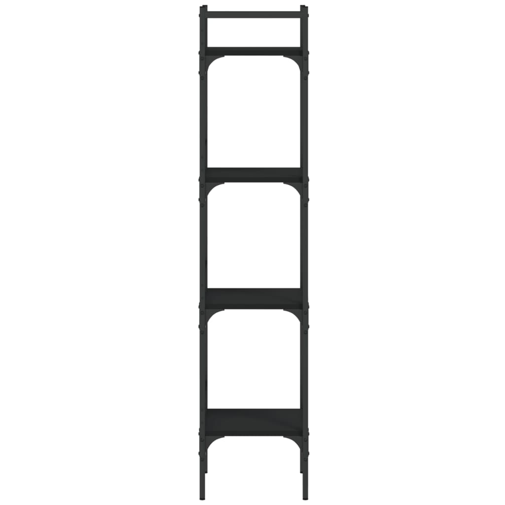 Bücherregal 4 Böden Schwarz 35x30x138,5 cm Holzwerkstoff - Pazzar.ch