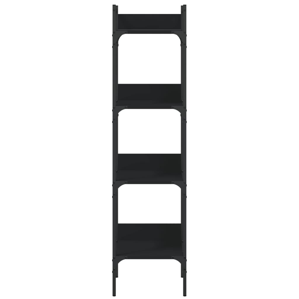 Bücherregal 4 Böden Schwarz 35x30x138,5 cm Holzwerkstoff - Pazzar.ch