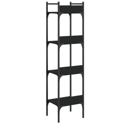 Bücherregal 4 Böden Schwarz 35x30x138,5 cm Holzwerkstoff - Pazzar.ch