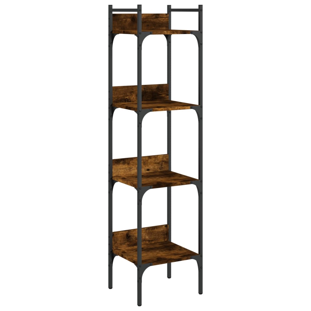 Bücherregal 4 Böden Räuchereiche 35x30x138,5 cm Holzwerkstoff - Pazzar.ch