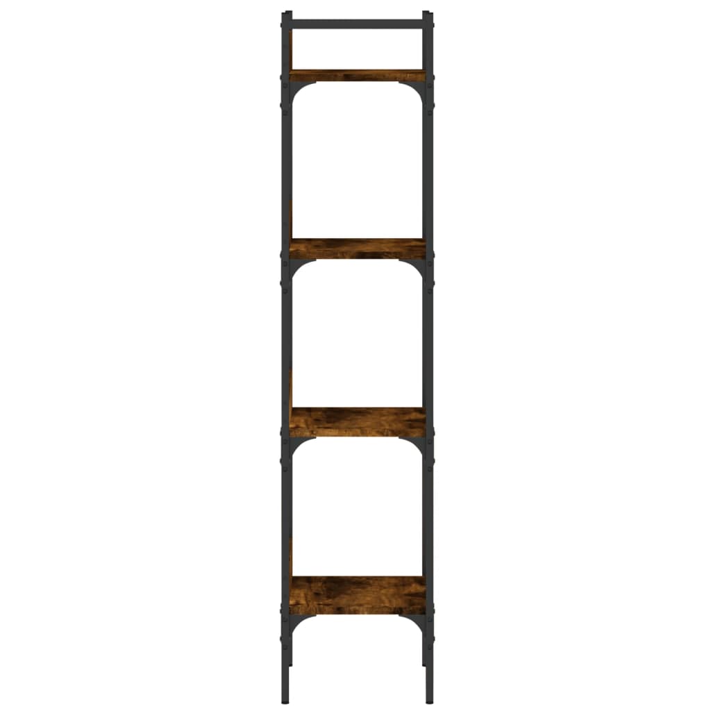 Bücherregal 4 Böden Räuchereiche 35x30x138,5 cm Holzwerkstoff - Pazzar.ch