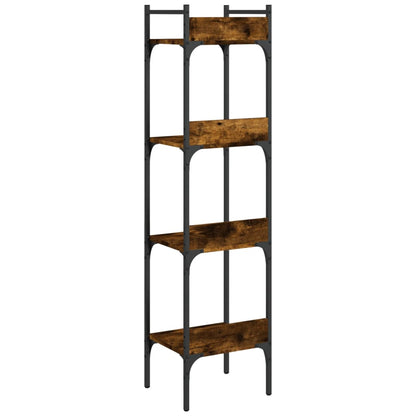 Bücherregal 4 Böden Räuchereiche 35x30x138,5 cm Holzwerkstoff - Pazzar.ch