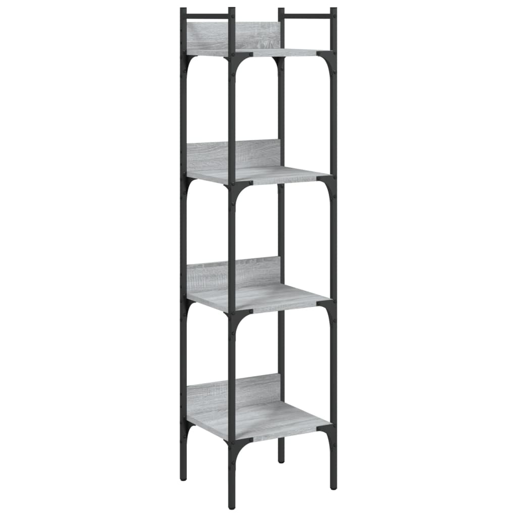 Bücherregal 4 Böden Grau Sonoma 35x30x138,5 cm Holzwerkstoff - Pazzar.ch