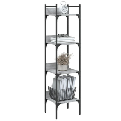 Bücherregal 4 Böden Grau Sonoma 35x30x138,5 cm Holzwerkstoff - Pazzar.ch
