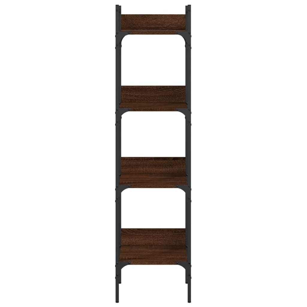 Bücherregal 4 Böden Braun Eichen-Optik 35x30x138,5 cm - Pazzar.ch