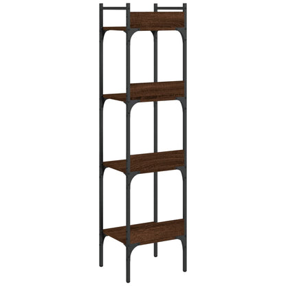 Bücherregal 4 Böden Braun Eichen-Optik 35x30x138,5 cm - Pazzar.ch
