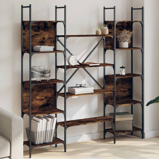 Bücherregal Räuchereiche 155,5x24x166,5 cm Holzwerkstoff - Pazzar.ch