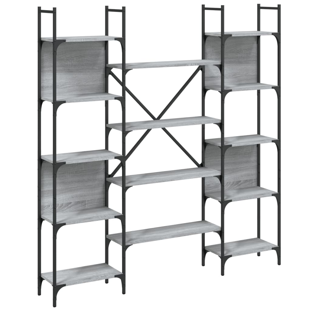 Bücherregal Grau Sonoma 155,5x24x166,5 cm Holzwerkstoff - Pazzar.ch