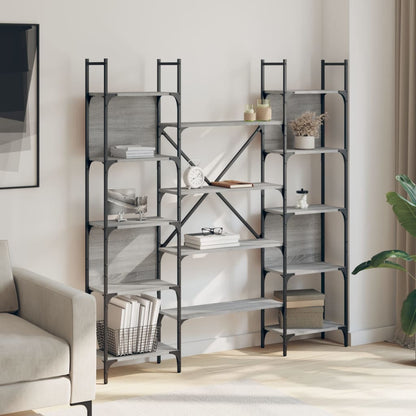 Bücherregal Grau Sonoma 155,5x24x166,5 cm Holzwerkstoff - Pazzar.ch