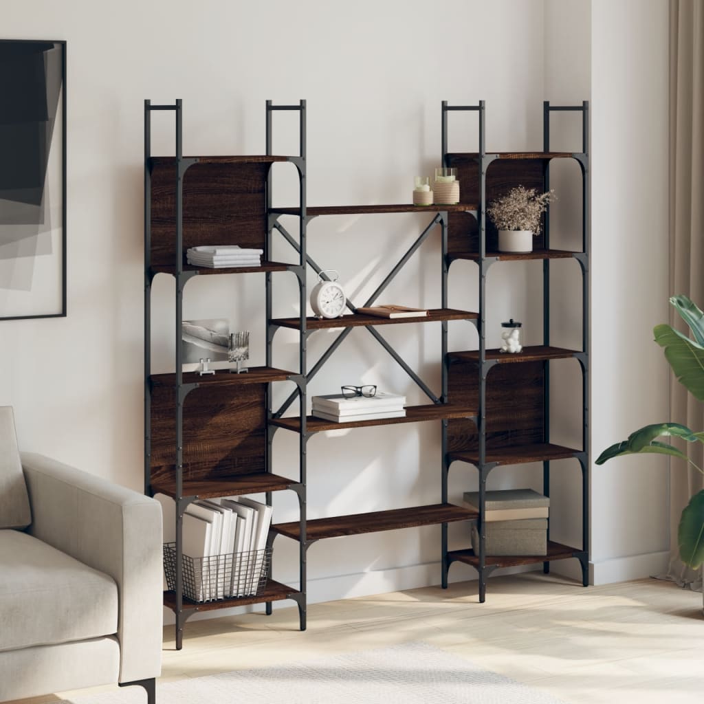 Bücherregal Braun Eichen-Optik 155,5x24x166,5 cm Holzwerkstoff - Pazzar.ch