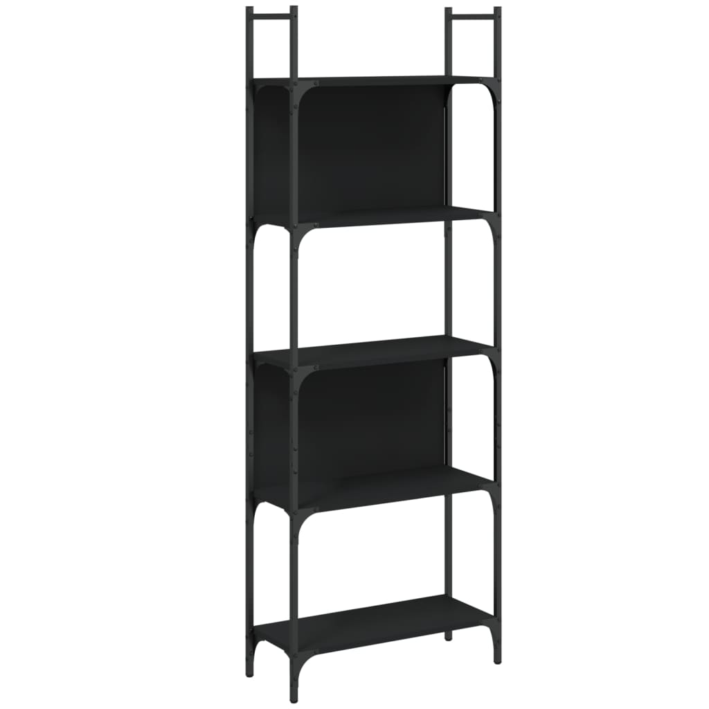 Bücherregal 5 Böden Schwarz 60,5x24x166,5 cm Holzwerkstoff - Pazzar.ch