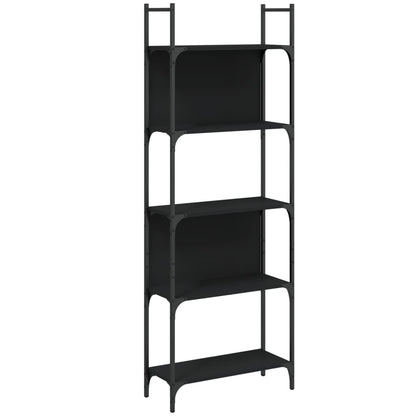 Bücherregal 5 Böden Schwarz 60,5x24x166,5 cm Holzwerkstoff - Pazzar.ch