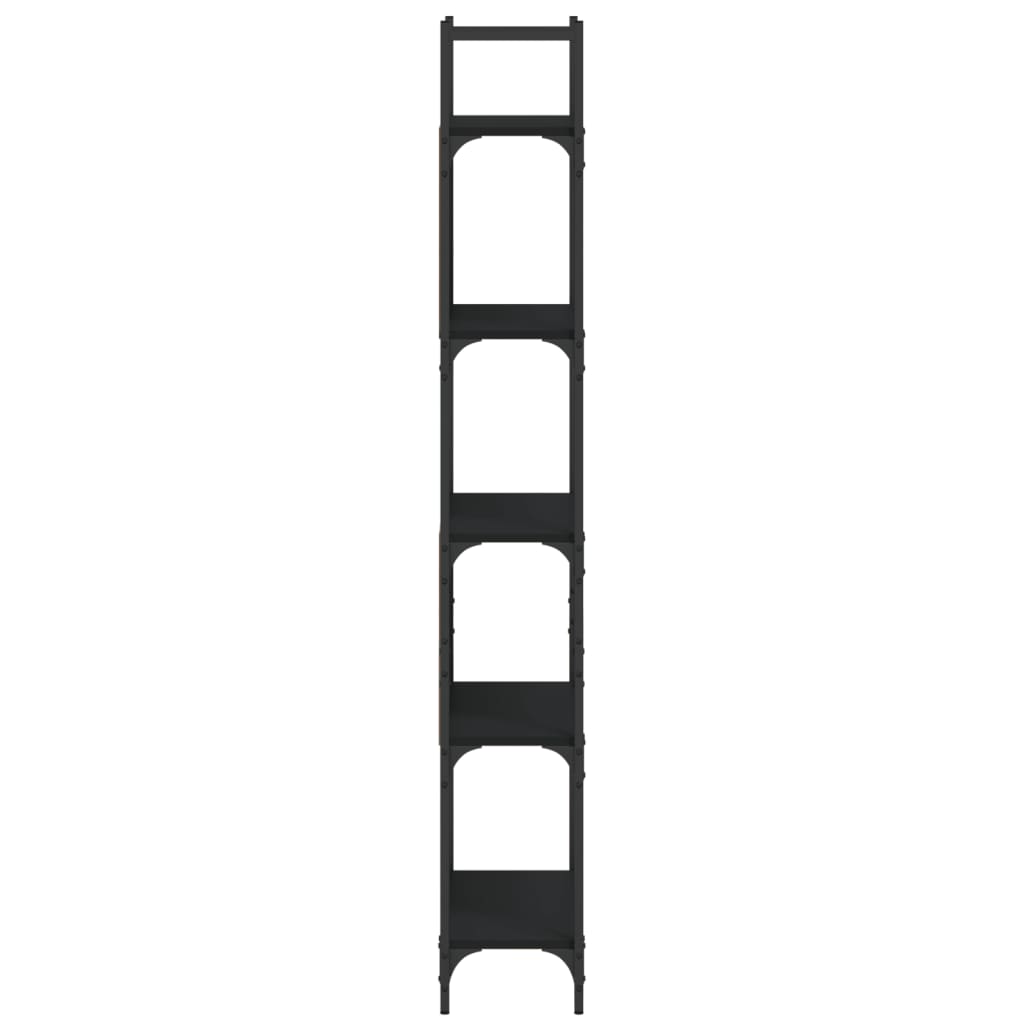 Bücherregal 5 Böden Schwarz 60,5x24x166,5 cm Holzwerkstoff - Pazzar.ch