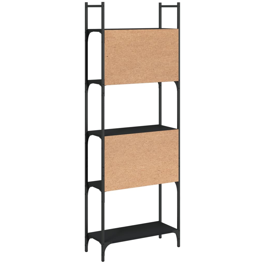 Bücherregal 5 Böden Schwarz 60,5x24x166,5 cm Holzwerkstoff - Pazzar.ch